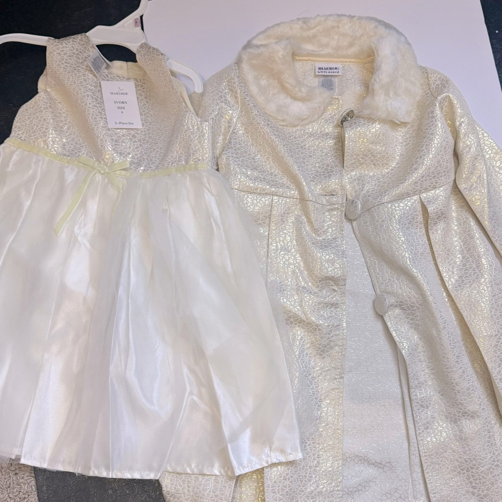 Brand New! Blueberi Boulevard Size 6 Girls 2-piece coat and dress set!